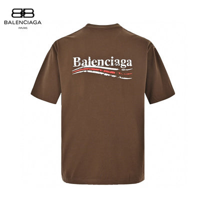 Balenciaga Political Campaign T-shirt (brown) Unisex Streetwear Limited Edition - The Balenciaga Political Campaign T-Shirt in brown offers a sophisticated twist on casual wear. Crafted