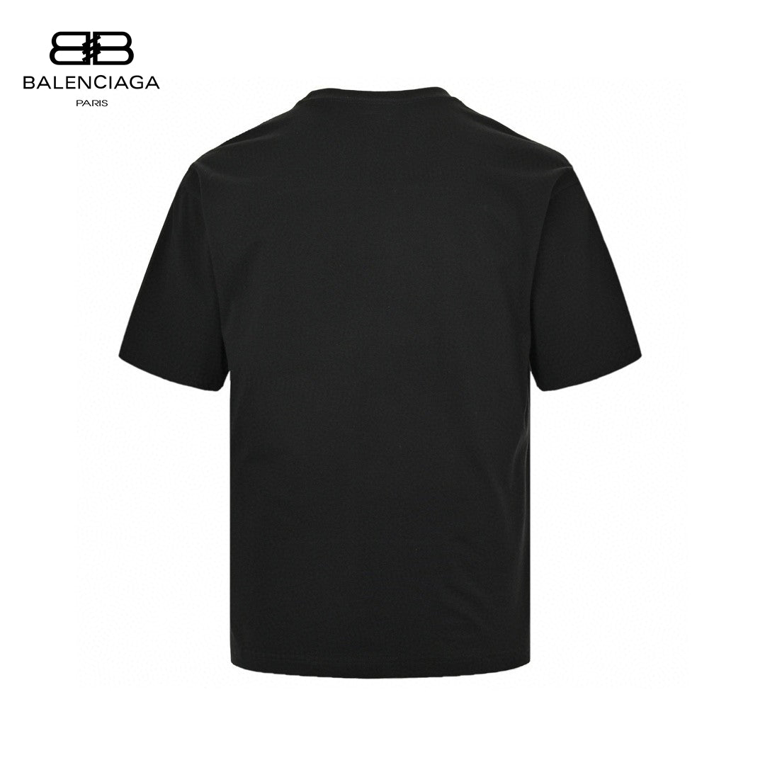Balenciaga Multicolor Graphic Logo T-shirt - Black Unisex Streetwear Limited Edition - This Balenciaga t-shirt features a unique multicolor graphic logo on the front, combining vibrant colors