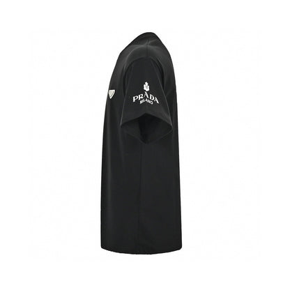 Prada Logo T-shirt (black) Unisex Streetwear Limited Edition - This Prada t-shirt in black features the iconic Prada logo on the chest and sleeve.