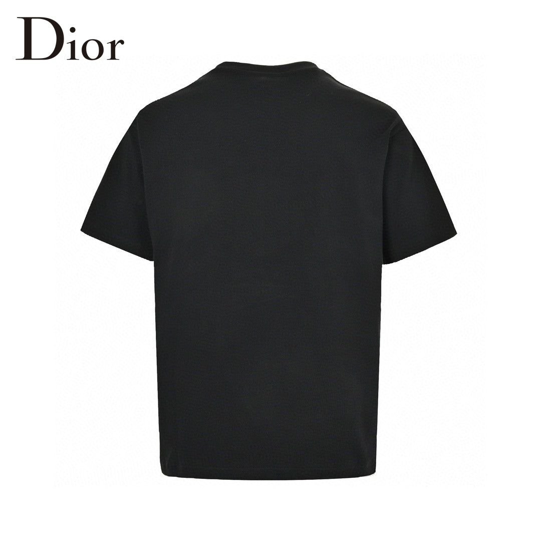 Dior Scribble Design T-shirt - Black Unisex Streetwear Limited Edition - This Dior t-shirt features a unique scribble design forming the iconic Dior logo. Made from