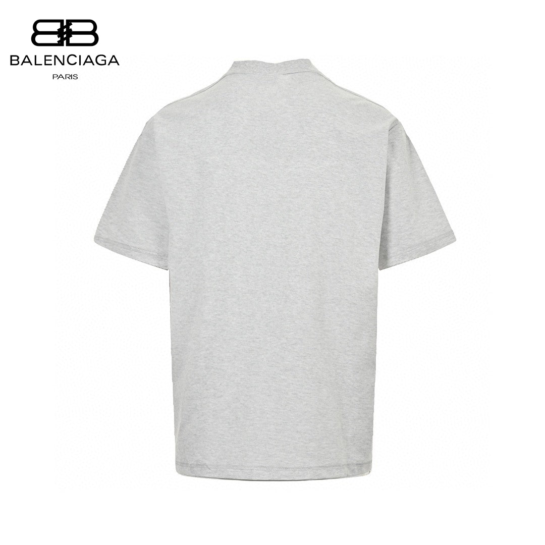 Balenciaga Reflective Logo T-shirt - Grey Unisex Streetwear Limited Edition - This Balenciaga Reflective Logo T-Shirt features a unique design with a reflective Balenciaga logo on