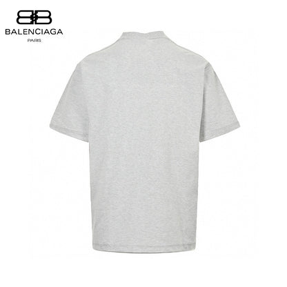Balenciaga Reflective Logo T-shirt - Grey Unisex Streetwear Limited Edition - This Balenciaga Reflective Logo T-Shirt features a unique design with a reflective Balenciaga logo on