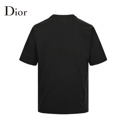 Dior T-shirt With Bold Logo - Black Unisex Streetwear Limited Edition - The Dior Black T-Shirt with Bold Logo is a stylish and comfortable piece perfect for