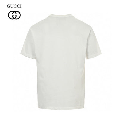 Gucci Cherry Graphic T-shirt (white) Unisex Streetwear Limited Edition - This white Gucci T-shirt showcases a playful and vibrant design with a cherry graphic and