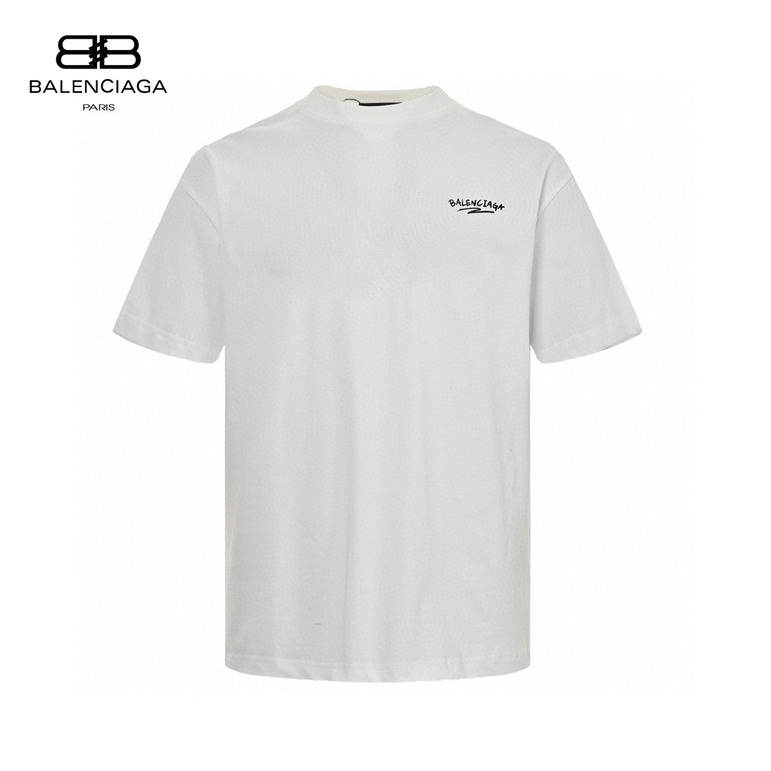 Balenciaga T-shirt With Bold Graphic - White Unisex Streetwear Limited Edition - The Balenciaga White T-Shirt with Bold Graphic is a statement piece for those who appreciate