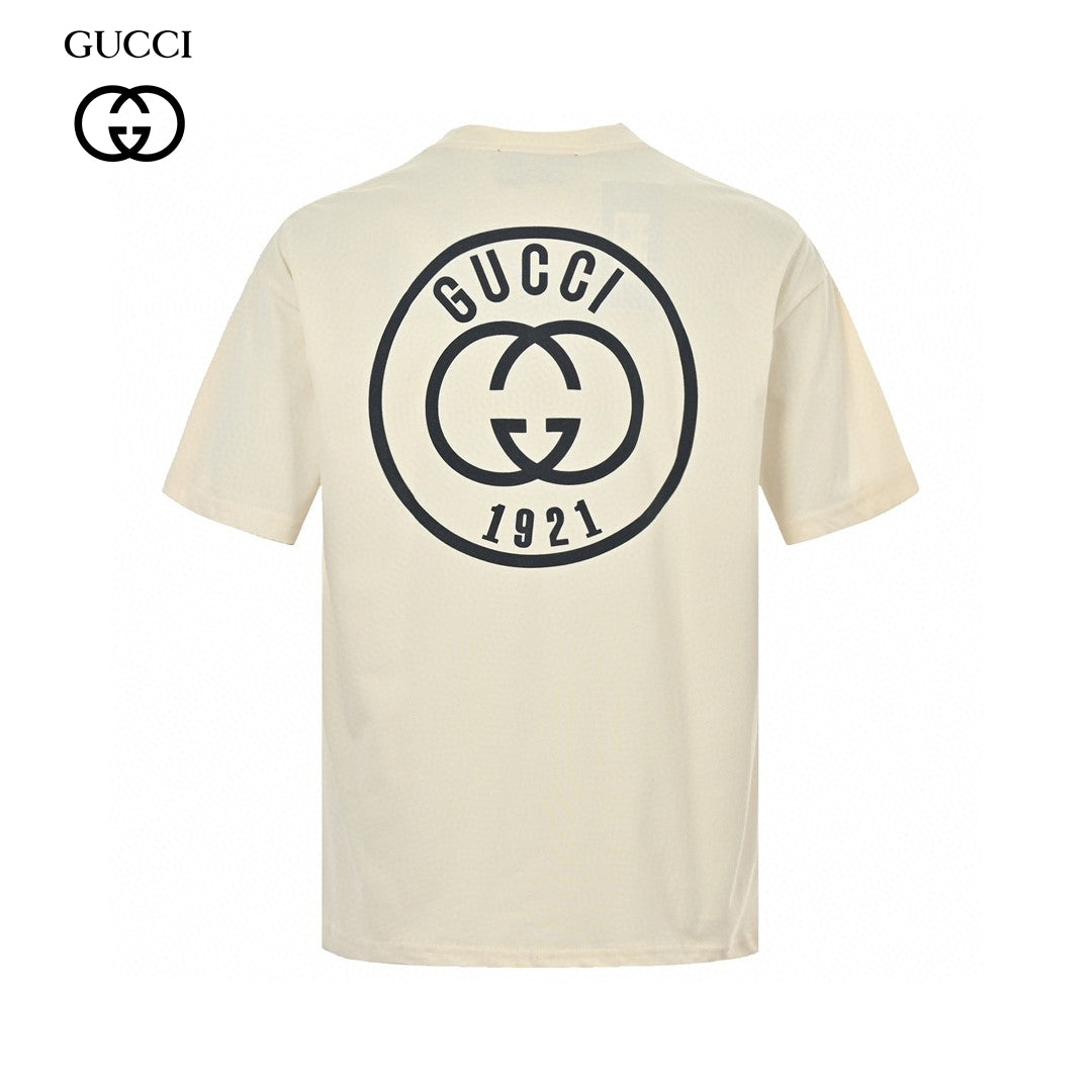 Gucci 1921 Logo Graphic T-shirt (beige) Unisex Streetwear Limited Edition - The Gucci 1921 Logo Graphic T-Shirt in beige celebrates the rich heritage of the iconic