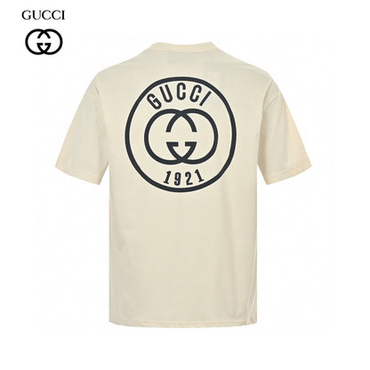 Gucci 1921 Logo Graphic T-shirt (beige) Unisex Streetwear Limited Edition - The Gucci 1921 Logo Graphic T-Shirt in beige celebrates the rich heritage of the iconic