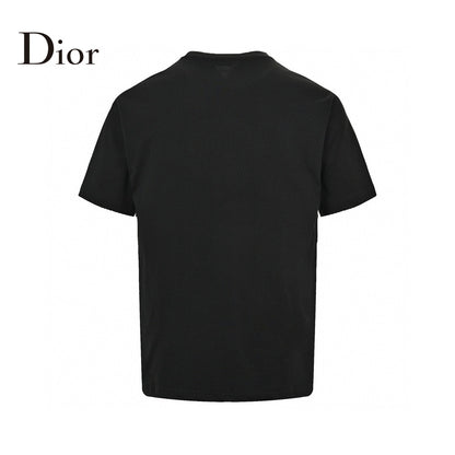 Dior Embroidered Cd Logo T-shirt (black) Unisex Streetwear Limited Edition - The Dior Embroidered CD Logo T-Shirt in black exudes an air of sophistication and understated