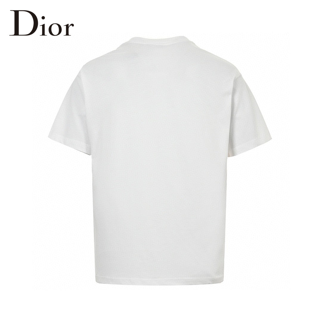 Dior Scribble Design T-shirt - White Unisex Streetwear Limited Edition - This Dior t-shirt features a unique scribble design forming the iconic Dior logo. Made from