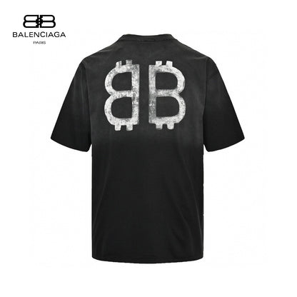 Balenciaga Spray-paint Logo T-shirt (black) Unisex Streetwear Limited Edition - The Balenciaga Spray-Paint Logo T-Shirt in black is a striking piece that combines casual style