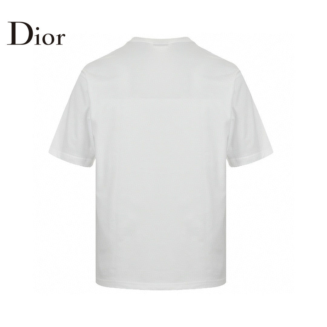 Dior Dripping Logo T-shirt (white) Unisex Streetwear Limited Edition - The Dior Dripping Logo T-Shirt in white is a striking addition to any contemporary wardrobe.