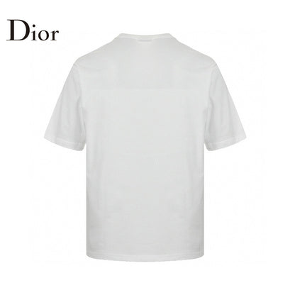Dior Dripping Logo T-shirt (white) Unisex Streetwear Limited Edition - The Dior Dripping Logo T-Shirt in white is a striking addition to any contemporary wardrobe.