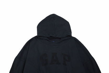 GAP Oversized Hoodie - Black Unisex Streetwear Limited Edition - This GAP hoodie features a classic oversized fit with the GAP logo prominently displayed on