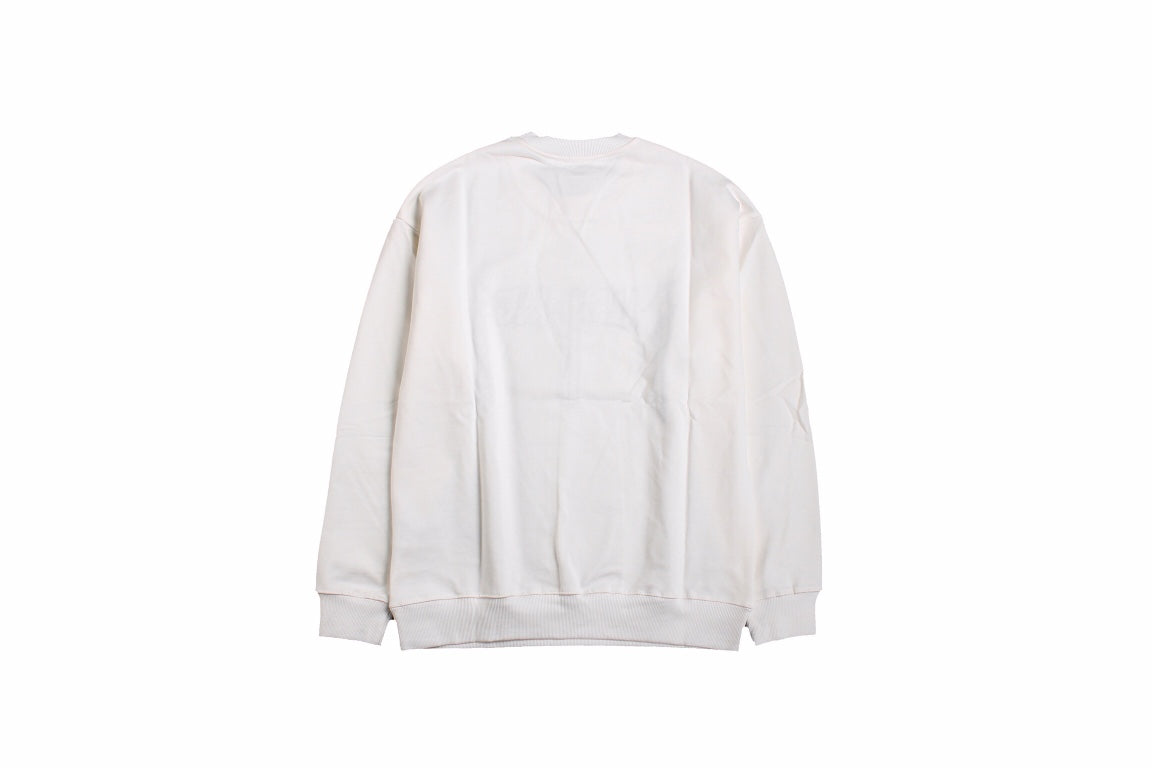 Gucci - Balenciaga Sweatshirt - Black Unisex Streetwear Limited Edition - White sweatshirt featuring a bold graphic design. 'BALENCIAGA' in black gothic font overlaid with 'GUCCI'