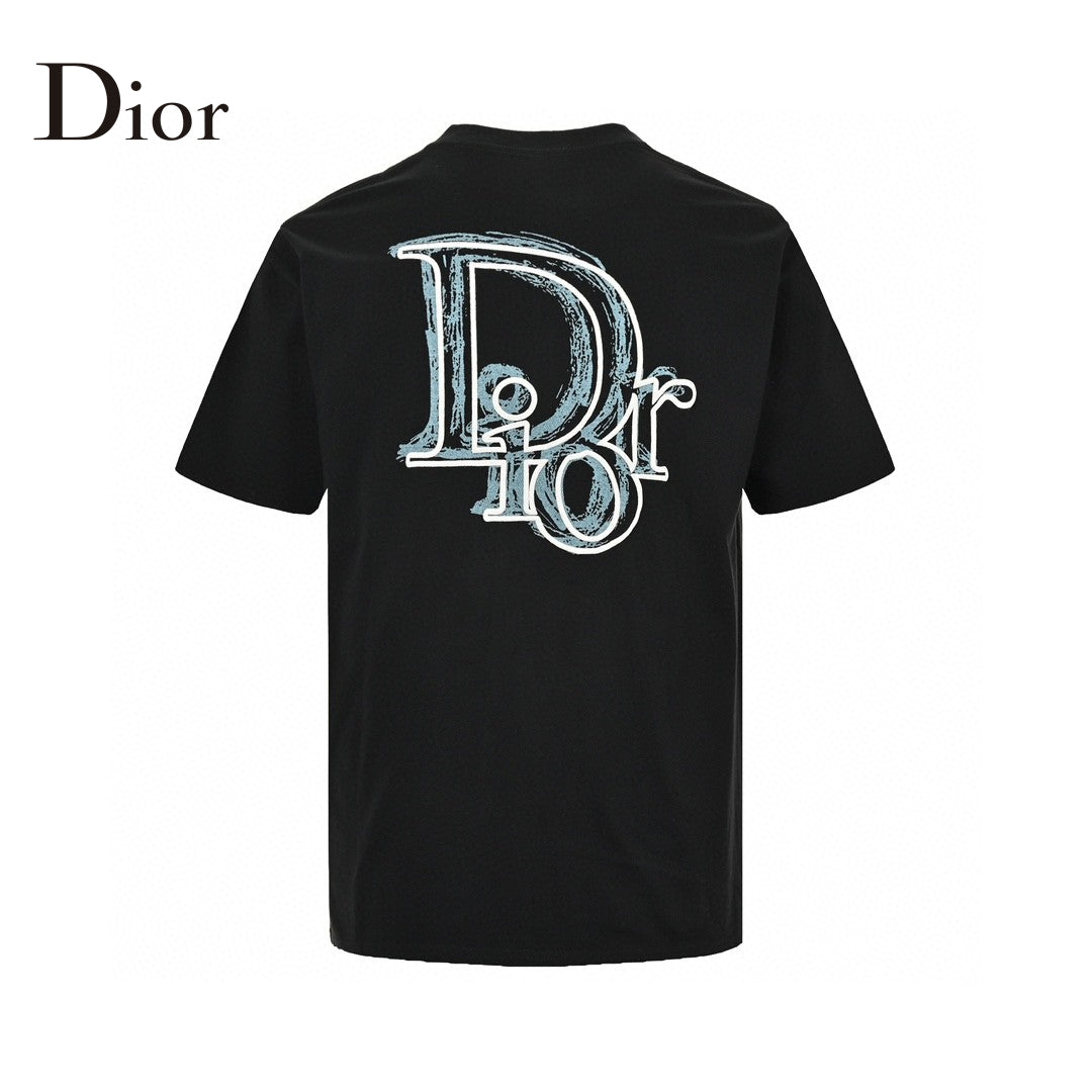 Dior Classic Logo T-shirt (black) Unisex Streetwear Limited Edition - The Dior Classic Logo T-Shirt in black is a stylish and versatile piece that epitomizes