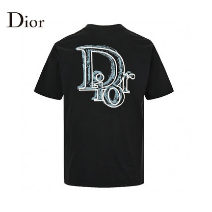Dior Classic Logo T-shirt (black) Unisex Streetwear Limited Edition - The Dior Classic Logo T-Shirt in black is a stylish and versatile piece that epitomizes