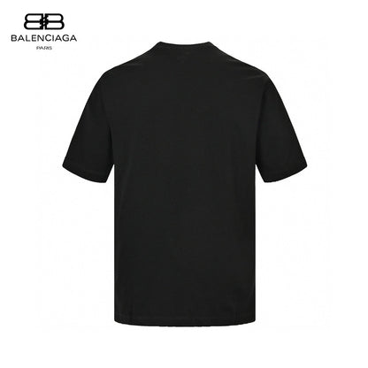 Balenciaga Tape Logo T-shirt (black) Unisex Streetwear Limited Edition - The Balenciaga Tape Logo T-Shirt in black is a bold and eye-catching piece that showcases