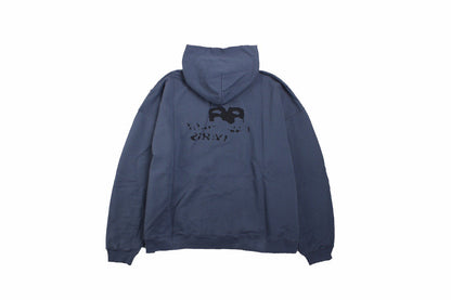 Balenciaga Paris Graffiti Hoodie - - Blue Unisex Streetwear Limited Edition - This blue Balenciaga hoodie features a bold graffiti-style graphic with the 'Balenciaga Paris' logo on