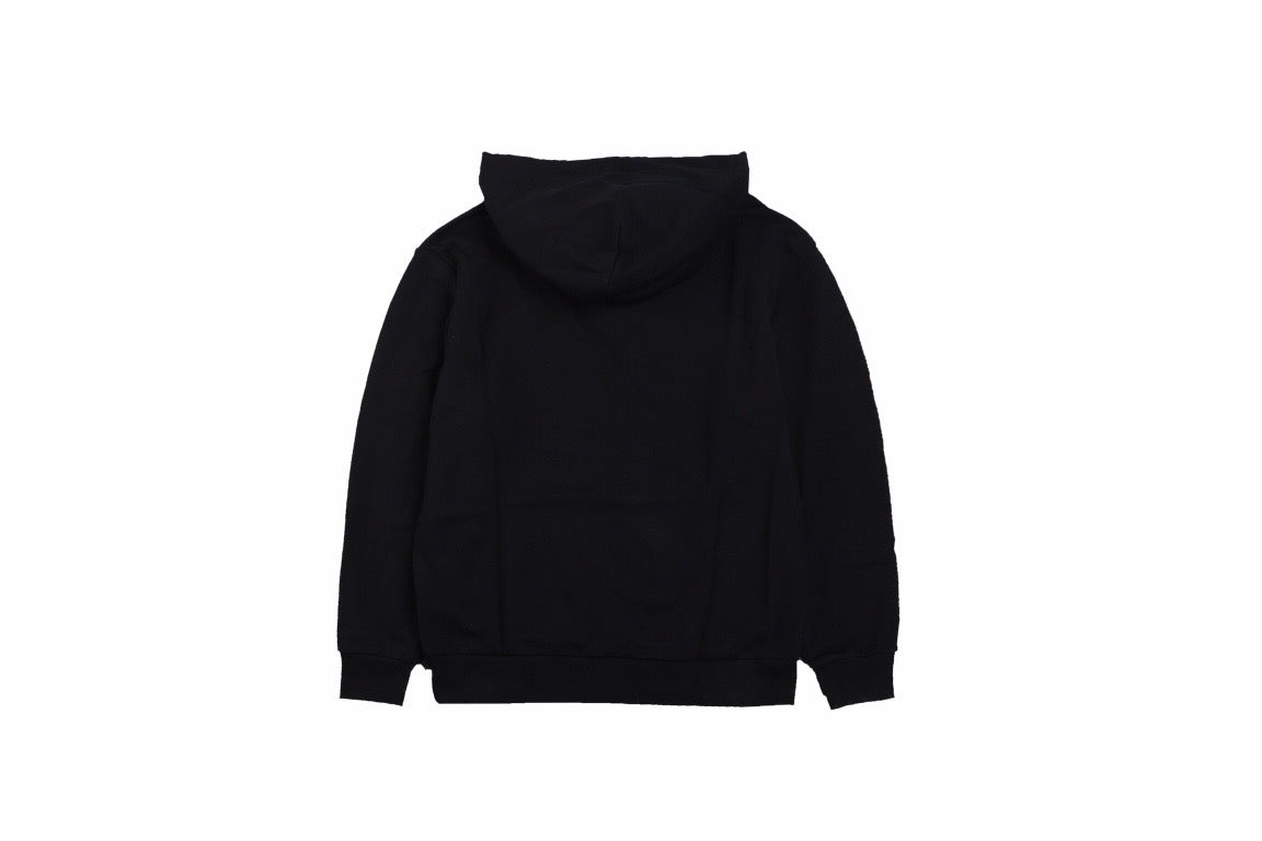 Dior Brushstroke Hoodie - Black Unisex Streetwear Limited Edition - This Dior hoodie in black features a bold brushstroke-style 'DIOR' logo on the front. It