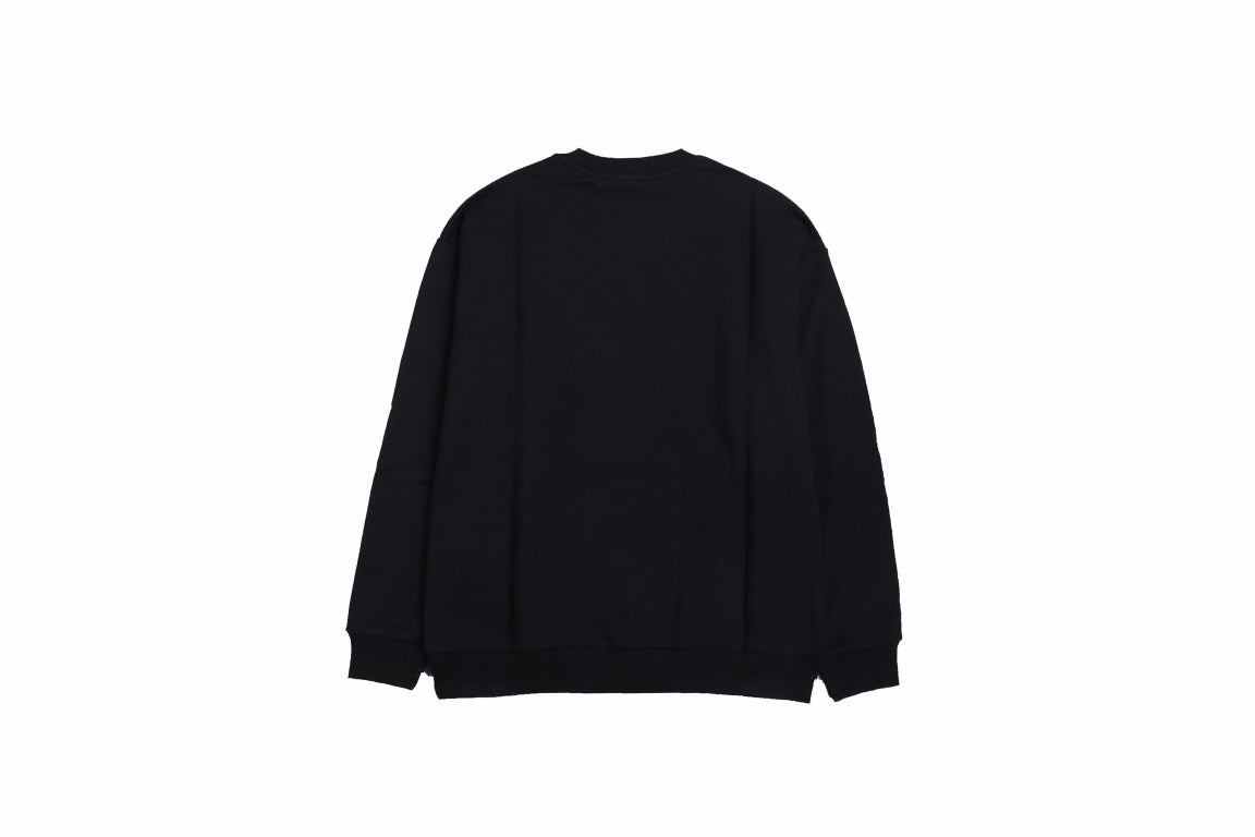 Gucci Sweatshirt - Black Unisex Streetwear Limited Edition - Black sweatshirt featuring the iconic Gucci green and red web design. Overlaid with the 'GUCCI'
