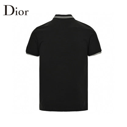 Dior Polo Shirt (black) Unisex Streetwear Limited Edition - This black Dior polo shirt combines timeless sophistication with contemporary flair. It features a Christian