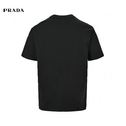Prada Pocket T-shirt (black) Unisex Streetwear Limited Edition - This Prada t-shirt features a distinctive chest pocket with the Prada logo. Made from premium