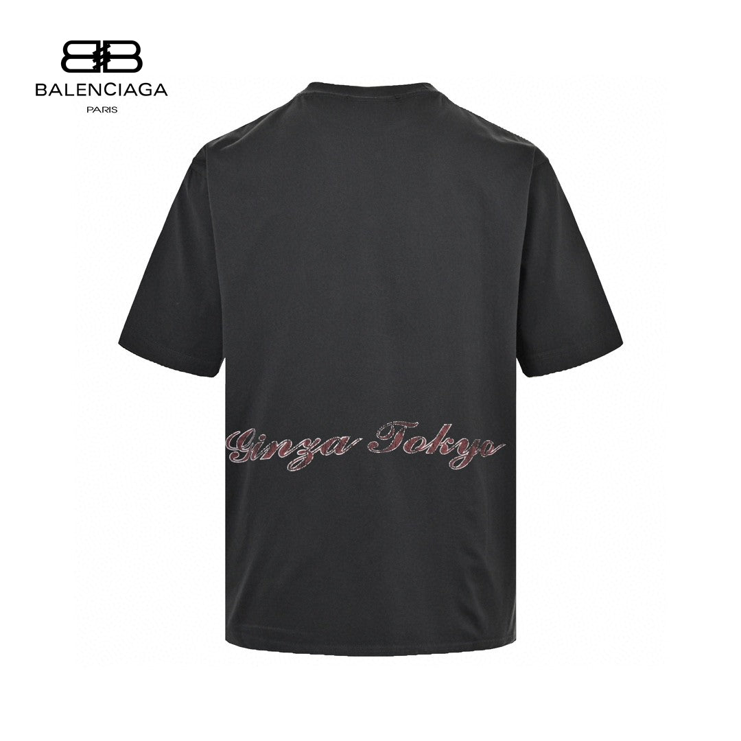 Balenciaga Tokyo Tower T-shirt - Black Unisex Streetwear Limited Edition - The Balenciaga Tokyo Tower T-Shirt in black is a striking and stylish addition to any