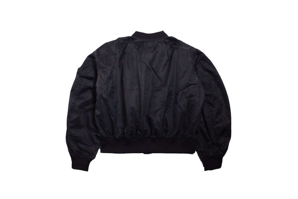 Prada Bomber Jacket - Black Unisex Streetwear Limited Edition - This Prada jacket features a classic black bomber design with a zip-up front. It has