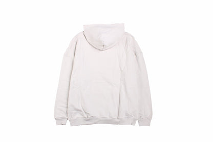 Balenciaga Off-white Oversized Hoodie Unisex Streetwear Limited Edition - This Balenciaga hoodie features an oversized fit and a bold graphic design. The off-white background