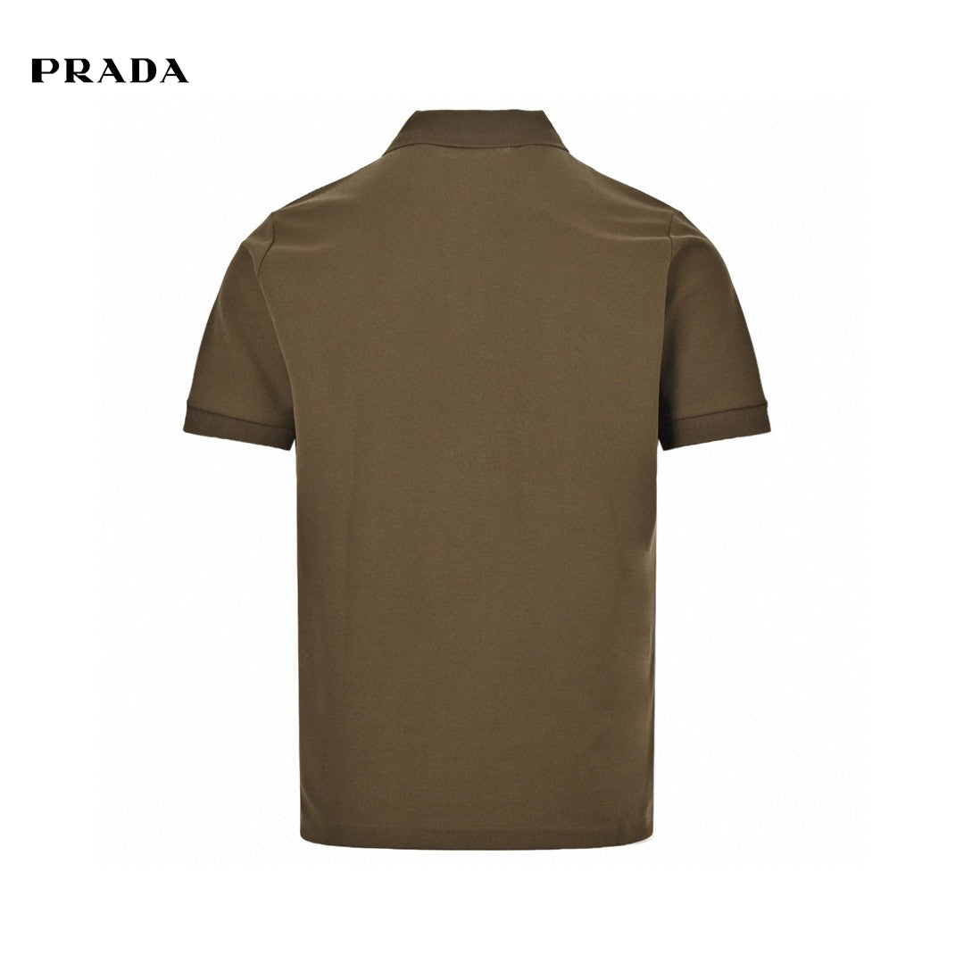 Prada Classic Olive Polo Shirt - Green Unisex Streetwear Limited Edition - This Prada polo shirt features a timeless design in a sleek olive green color. With