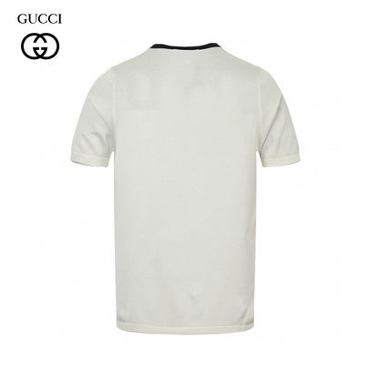 Gucci Cherry Embroidered T-shirt Unisex Streetwear Limited Edition - The Gucci Cherry Embroidered T-Shirt offers a playful twist on luxury fashion. This white tee