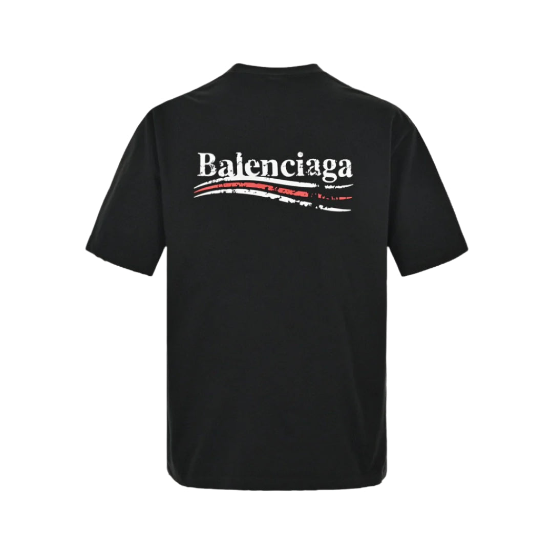 BALENCIAGA Political Campaign T-shirt - Black Unisex Streetwear Limited Edition