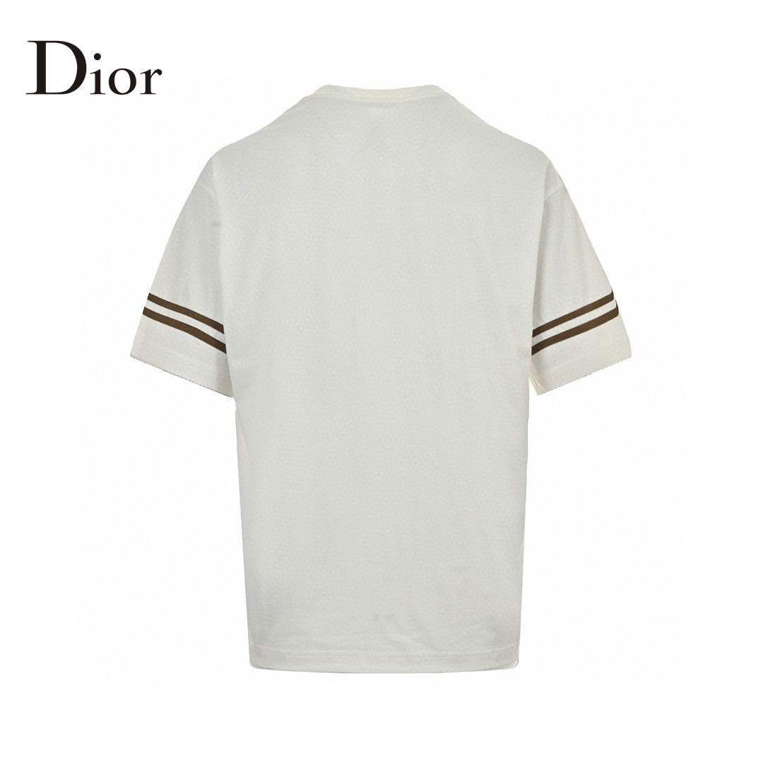 Dior And Brown T-shirt - White Unisex Streetwear Limited Edition - This Dior t-shirt features a bold graphic design with 'Dior' text prominently displayed. The white