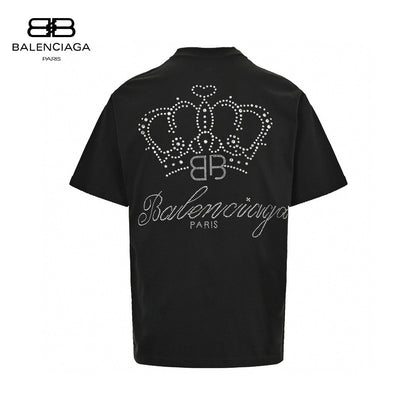 Balenciaga Plain T-shirt - Black Unisex Streetwear Limited Edition - This Balenciaga Plain Black T-Shirt features a sleek and minimalist design, ideal for a modern