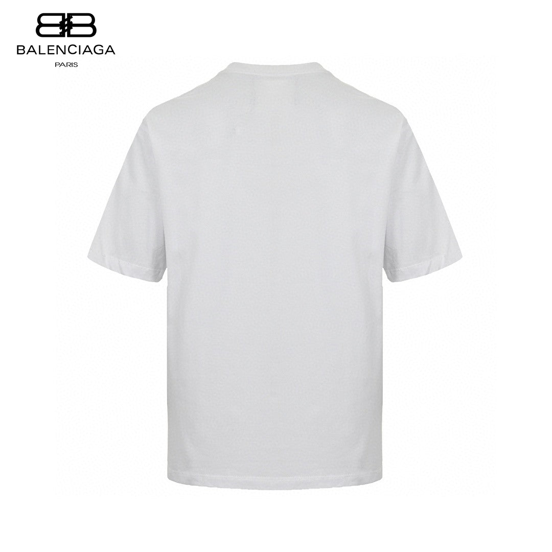 Balenciaga Save The Date T-shirt - White Unisex Streetwear Limited Edition - This Balenciaga t-shirt features a unique blue graphic that reads 'Save the Date Balenciaga Fall