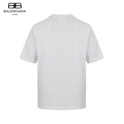 Balenciaga Save The Date T-shirt - White Unisex Streetwear Limited Edition - This Balenciaga t-shirt features a unique blue graphic that reads 'Save the Date Balenciaga Fall