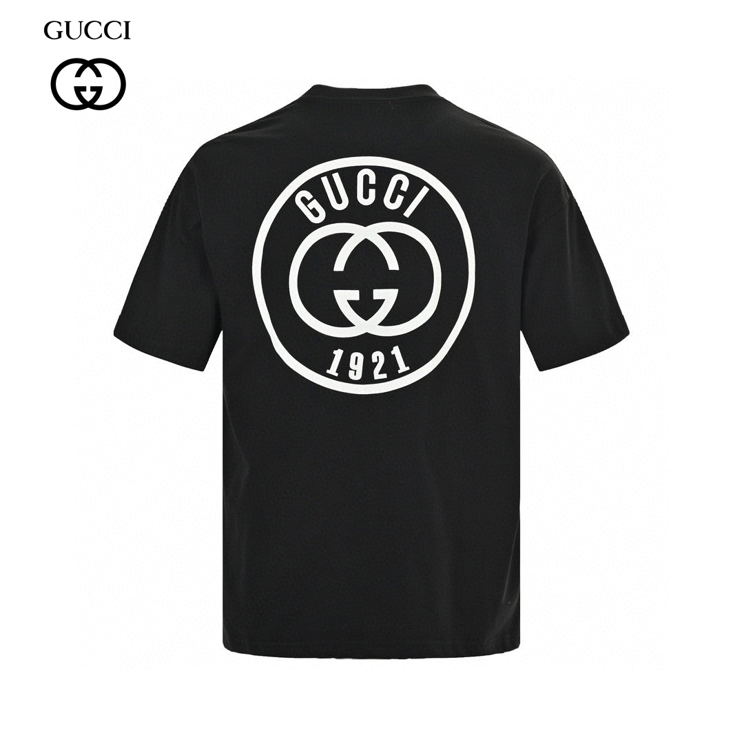Gucci 1921 Logo Graphic T-shirt (black) Unisex Streetwear Limited Edition - The Gucci 1921 Logo Graphic T-Shirt in black is a sleek and stylish tribute to
