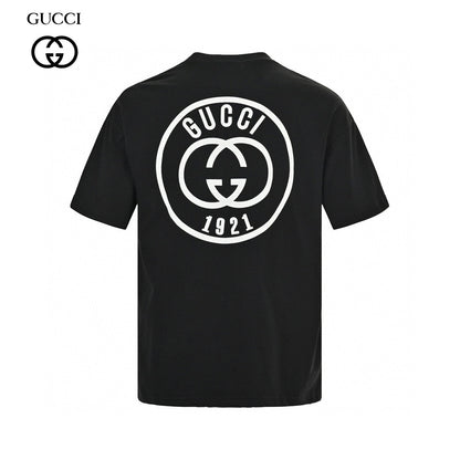 Gucci 1921 Logo Graphic T-shirt (black) Unisex Streetwear Limited Edition - The Gucci 1921 Logo Graphic T-Shirt in black is a sleek and stylish tribute to