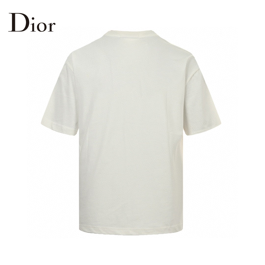 Dior T-shirt With Bold Logo - White Unisex Streetwear Limited Edition - The Dior White T-Shirt with Bold Logo is a stylish and comfortable addition to your