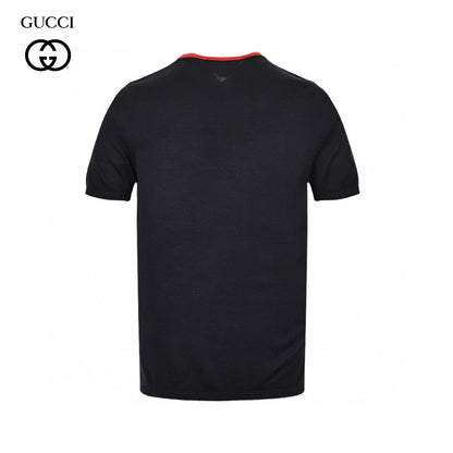 Gucci Cherry Embroidered T-shirt Unisex Streetwear Limited Edition - The Gucci Cherry Embroidered T-Shirt combines playful design with luxury craftsmanship. This black tee features