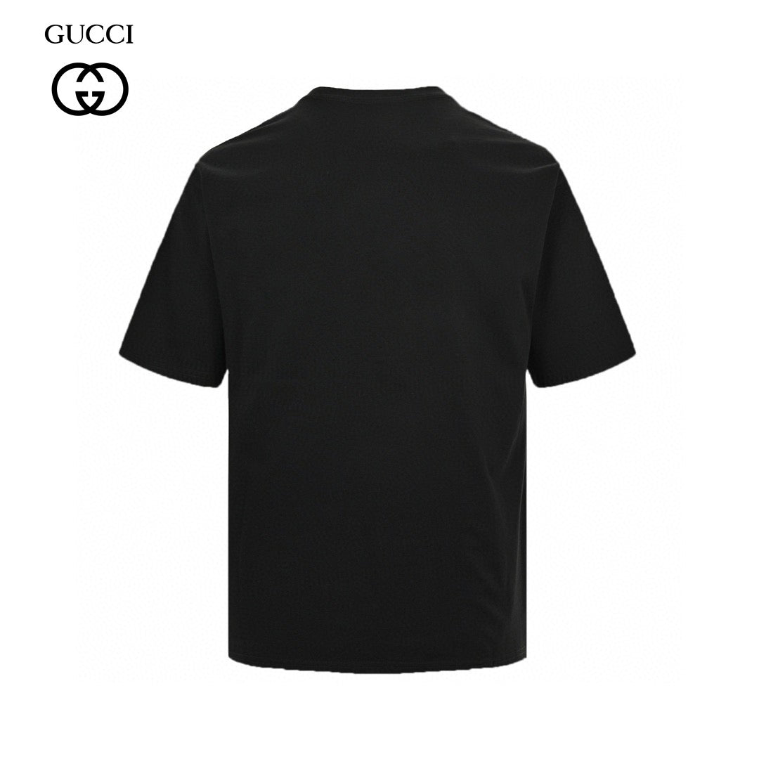 Gucci Cartoon Cow Logo T-shirt (black) Unisex Streetwear Limited Edition - The Gucci Cartoon Cow Logo T-Shirt in black brings a playful twist to luxury fashion.