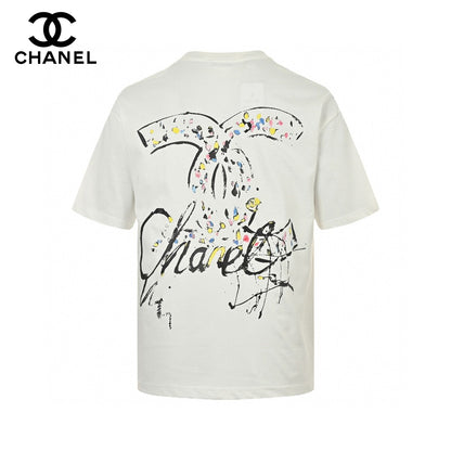 Chanel Signature Logo T-shirt - White Unisex Streetwear Limited Edition - This Chanel t-shirt features a small, elegant signature logo on the chest, adding a touch