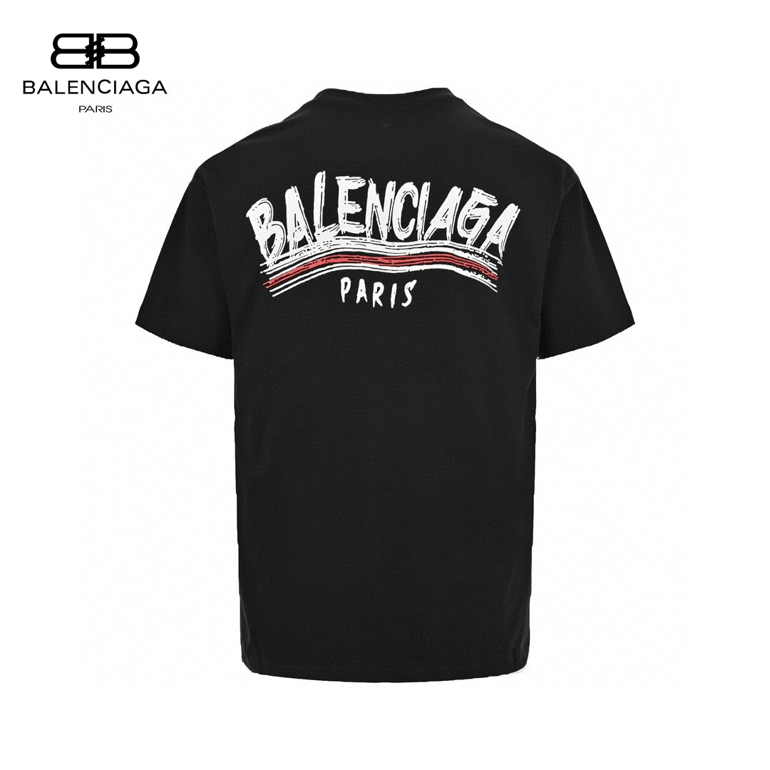 Balenciaga Paris Logo T-shirt - Black Unisex Streetwear Limited Edition - This Balenciaga Paris Logo T-Shirt features a striking design with a bold Balenciaga Paris logo