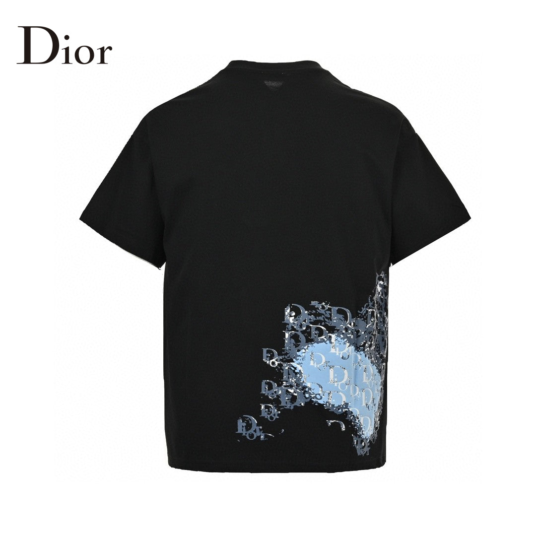 Dior Monogram Motif T-shirt (black) Unisex Streetwear Limited Edition - Add a touch of luxury to your casual wardrobe with the Dior Monogram Motif T-Shirt