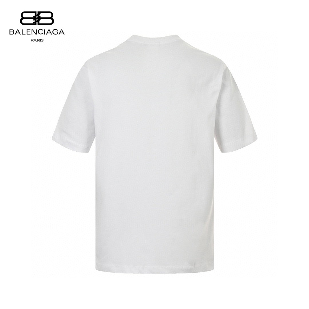 Balenciaga Tape Logo T-shirt (white) Unisex Streetwear Limited Edition - The Balenciaga Tape Logo T-Shirt in white is a unique and stylish piece that embodies