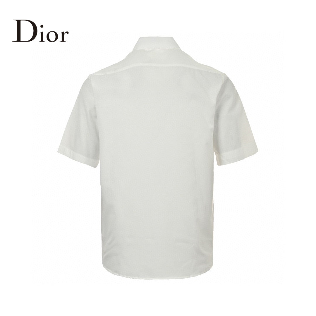 Camisa Dior de manga corta con botones (blanca)