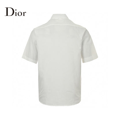 Camisa Dior de manga corta con botones (blanca)