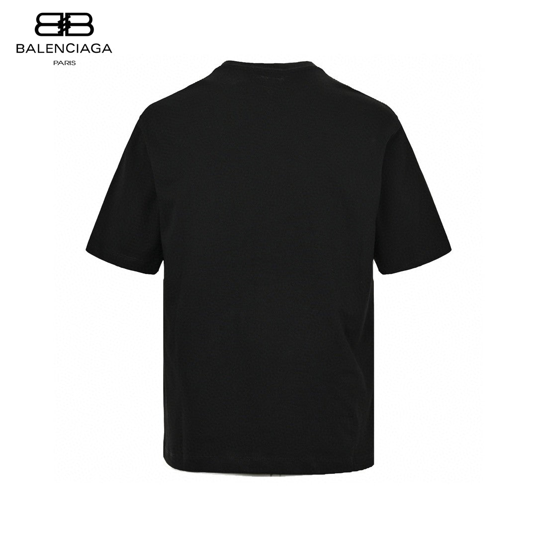 Balenciaga Save The Date T-shirt - Black Unisex Streetwear Limited Edition - This Balenciaga t-shirt features a striking 'Save the Date' graphic in white on the front,