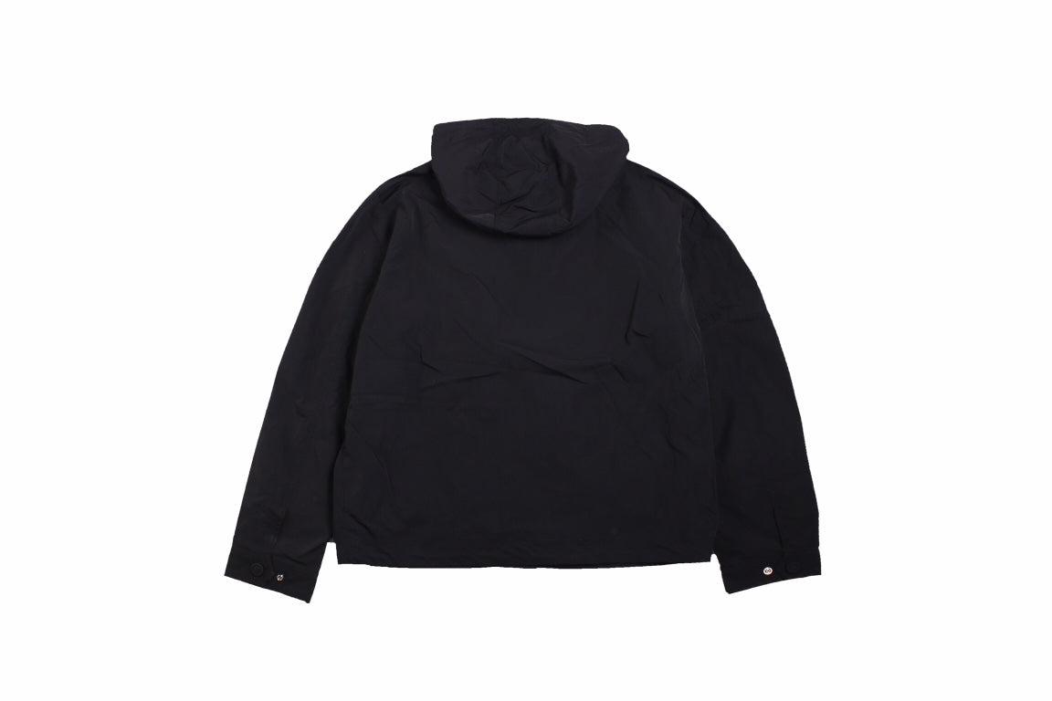 Dior Hooded Jacket - Black Unisex Streetwear Limited Edition - This Dior jacket features a minimalist black design with a zip-up front. It has an