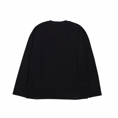 BALENCIAGA Logo Long Sleeve Shirt - Black Unisex Streetwear Limited Edition